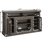 Classic 58.25 TV Stand with Open & Closed Storage for 65 TVs