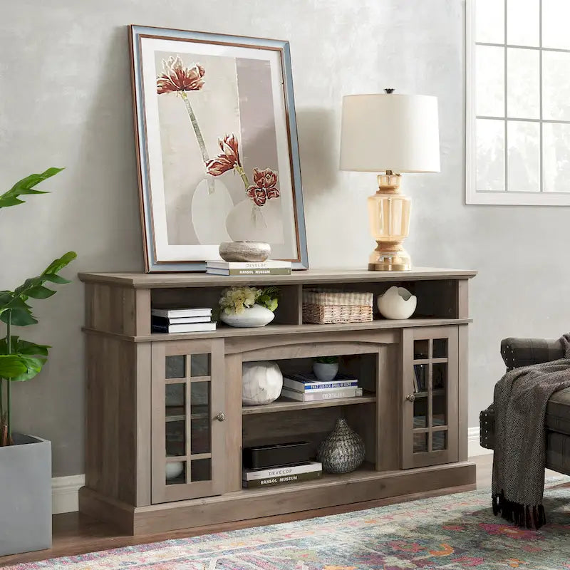 Classic 58.25 TV Stand with Open & Closed Storage for 65 TVs