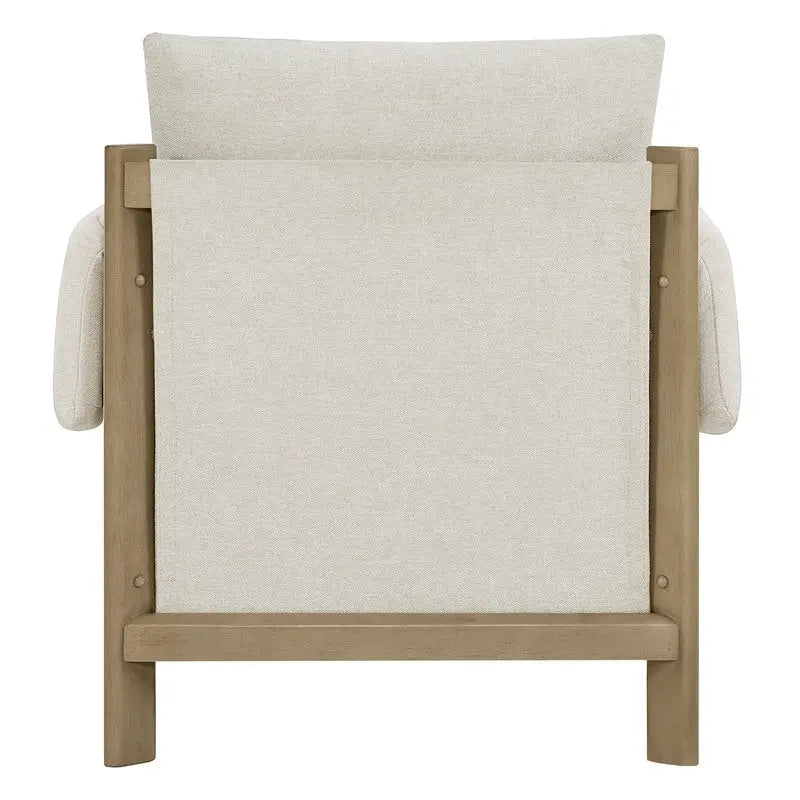 Carol Mid Century Modern Upholstered Accent Arm Chair with Wood Legs