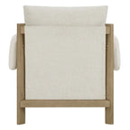 Carol Mid Century Modern Upholstered Accent Arm Chair with Wood Legs
