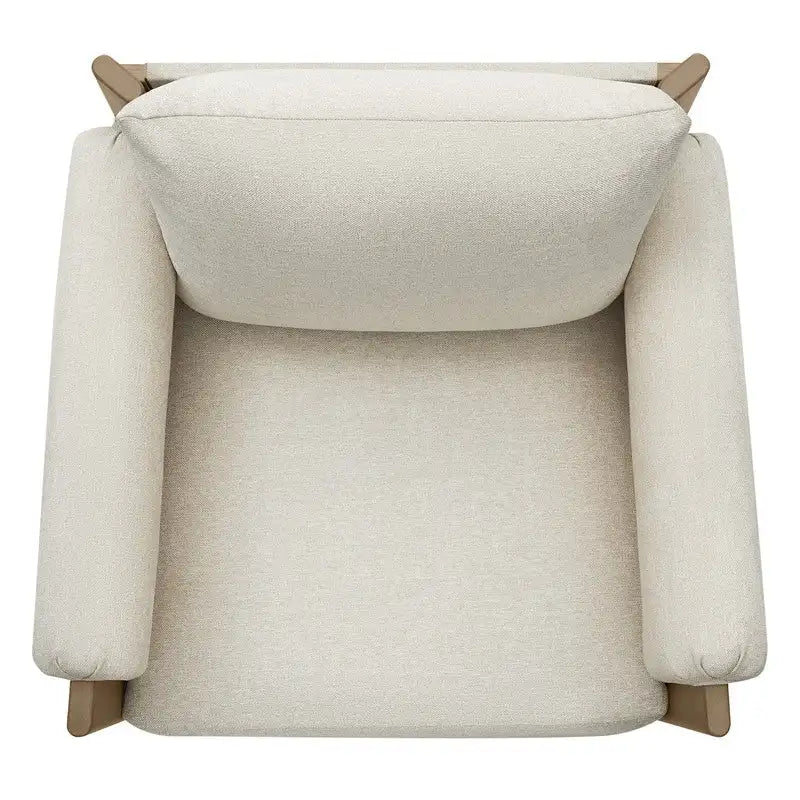 Carol Mid Century Modern Upholstered Accent Arm Chair with Wood Legs
