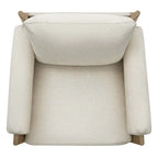 Carol Mid Century Modern Upholstered Accent Arm Chair with Wood Legs