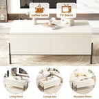 Coffee Table White Center Table Modern Living Room Table