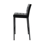 Modern High Bar Stools Set of 2, Kitchen Stool Island with PU Backrest, Gaming Chair with Metal Legs and Footstool