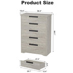 Natural 5 Drawer Dresser for Bedroom, Living Room, Nursery