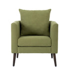 Living Room Lazy Accent Chair,Fleece Fabric Arm Chair Barrel Chair with Solid Wood Legs for Living Room,Bedroom or Office
