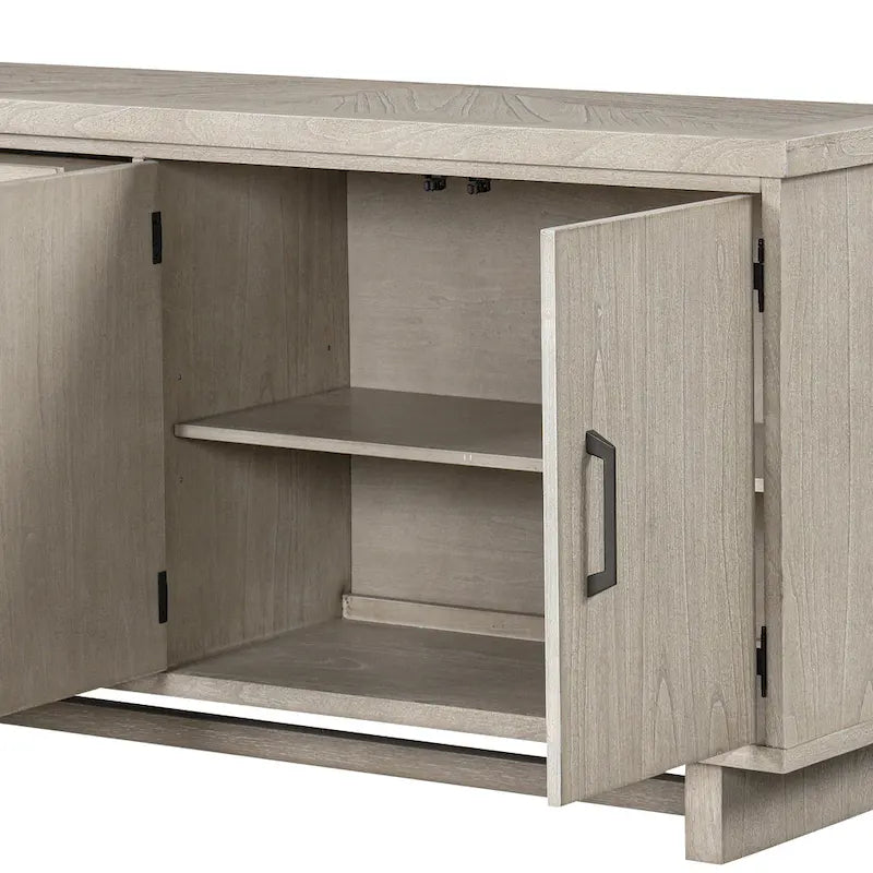 Yetaria Modern Farmhouse Natural 60-inch Solid Wood Buffet Sideboard