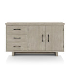 Yetaria Modern Farmhouse Natural 60-inch Solid Wood Buffet Sideboard