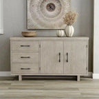 Yetaria Modern Farmhouse Natural 60-inch Solid Wood Buffet Sideboard