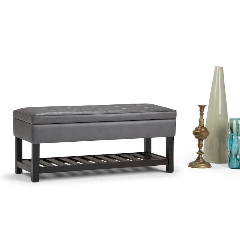 WYNDENHALL Essex 44 inch Wide Transitional Rectangle Ottoman Bench