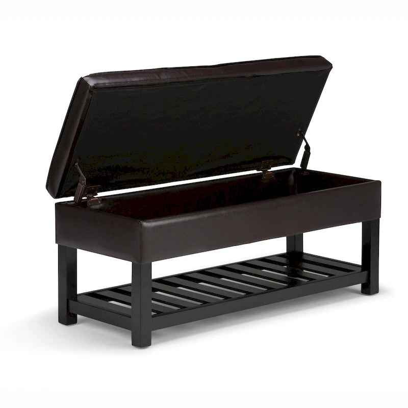 WYNDENHALL Essex 44 inch Wide Transitional Rectangle Ottoman Bench