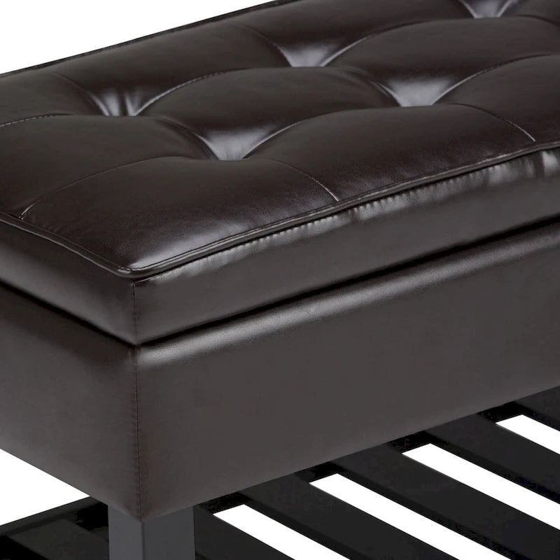 WYNDENHALL Essex 44 inch Wide Transitional Rectangle Ottoman Bench