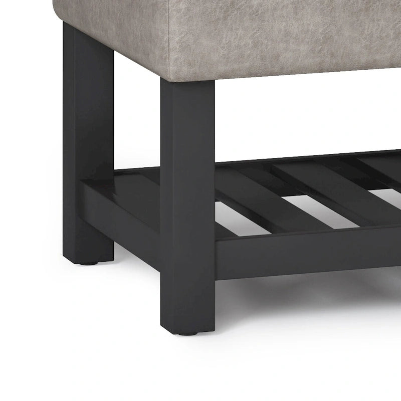 WYNDENHALL Essex 44 inch Wide Transitional Rectangle Ottoman Bench