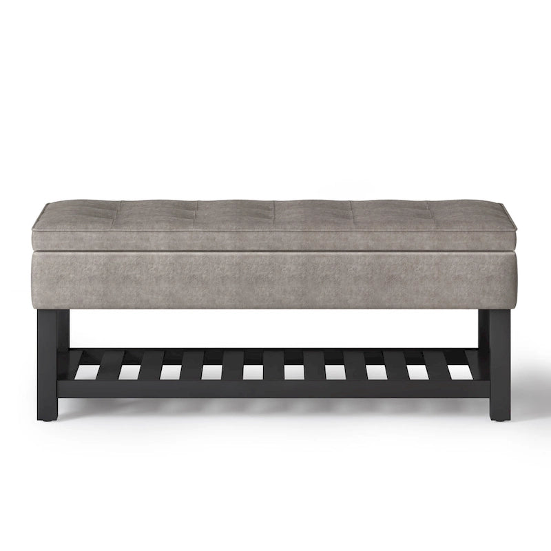 WYNDENHALL Essex 44 inch Wide Transitional Rectangle Ottoman Bench
