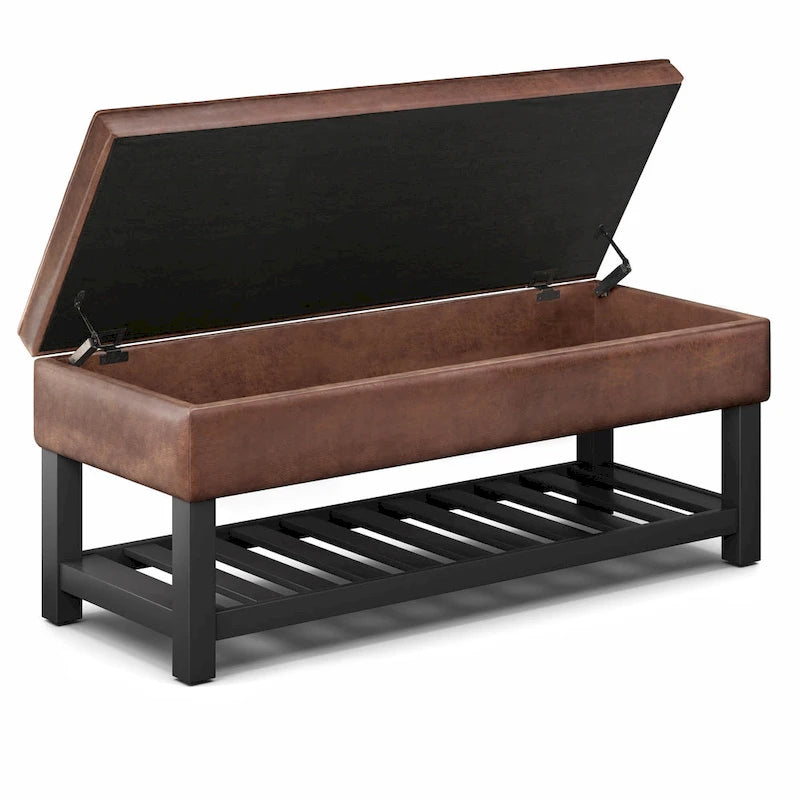 WYNDENHALL Essex 44 inch Wide Transitional Rectangle Ottoman Bench