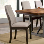 Mid-Century Modern Industrial Wooden Block Design Dining Set