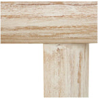 Wood Simplistic Console Table with Block Legs - Beige - 16Wx63Lx32H