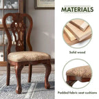 Carpia Traditional Wood Dining Chairs (Set of 2)