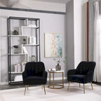 Modern Mid Century Chair Velvet Sherpa Armchair