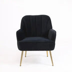 Modern Mid Century Chair Velvet Sherpa Armchair