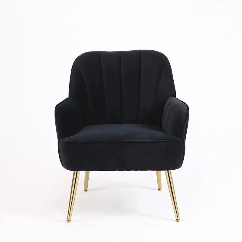 Modern Mid Century Chair Velvet Sherpa Armchair