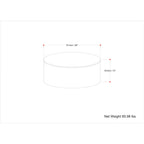 WYNDENHALL Hillmount SOLID MANGO WOOD 36 inch Wide Round Contemporary Drum Coffee Table & Fully Assembled - 36d x 36 w x 14h