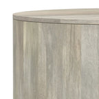 WYNDENHALL Hillmount SOLID MANGO WOOD 36 inch Wide Round Contemporary Drum Coffee Table & Fully Assembled - 36d x 36 w x 14h