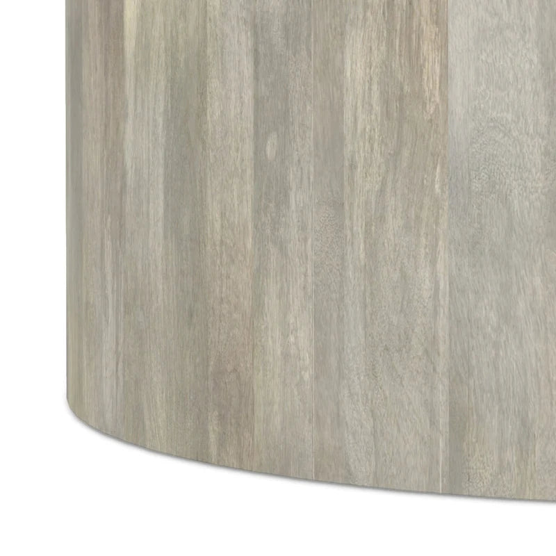 WYNDENHALL Hillmount SOLID MANGO WOOD 36 inch Wide Round Contemporary Drum Coffee Table & Fully Assembled - 36d x 36 w x 14h