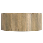 WYNDENHALL Hillmount SOLID MANGO WOOD 36 inch Wide Round Contemporary Drum Coffee Table & Fully Assembled - 36d x 36 w x 14h