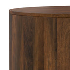 WYNDENHALL Hillmount SOLID MANGO WOOD 36 inch Wide Round Contemporary Drum Coffee Table & Fully Assembled - 36d x 36 w x 14h