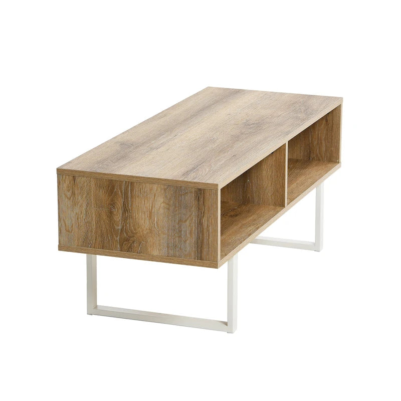 Rectangular TV Stand Coffee Table and Storage - 15.8L x 39.4W x 15.8H