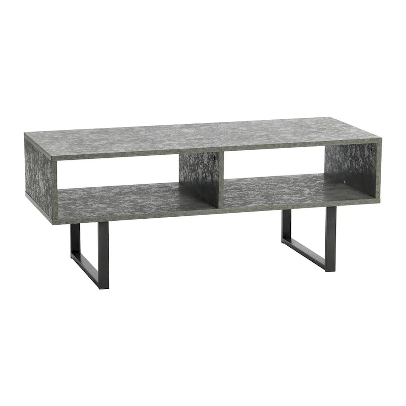 Rectangular TV Stand Coffee Table and Storage - 15.8L x 39.4W x 15.8H