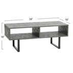 Rectangular TV Stand Coffee Table and Storage - 15.8L x 39.4W x 15.8H