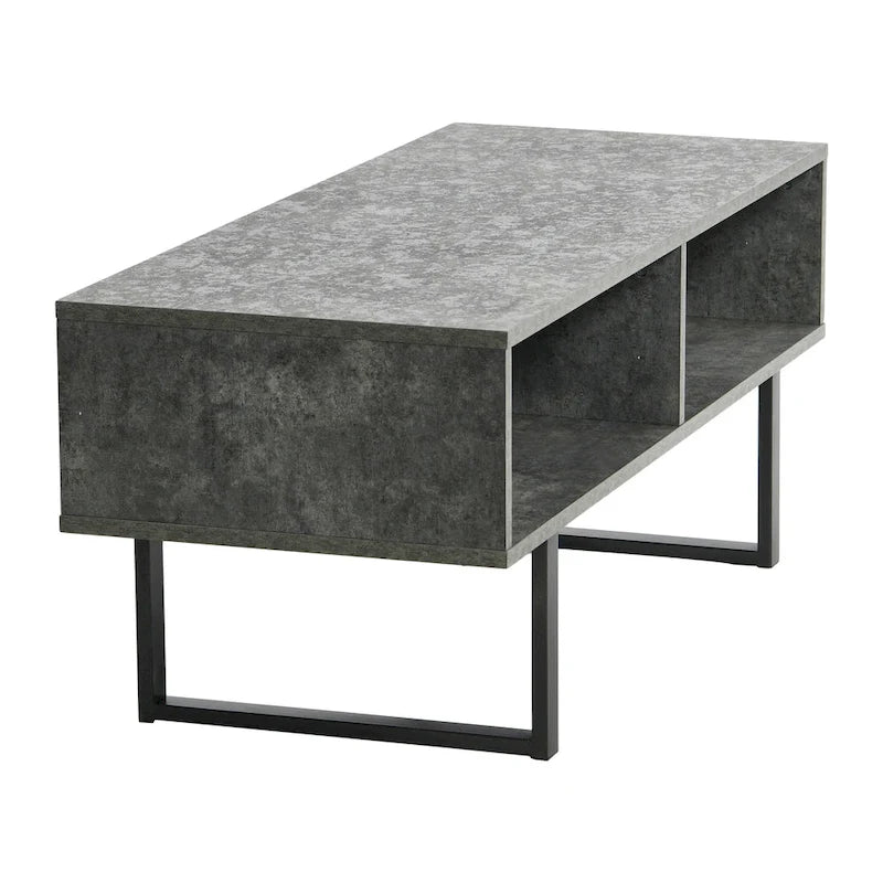 Rectangular TV Stand Coffee Table and Storage - 15.8L x 39.4W x 15.8H