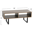 Rectangular TV Stand Coffee Table and Storage - 15.8L x 39.4W x 15.8H