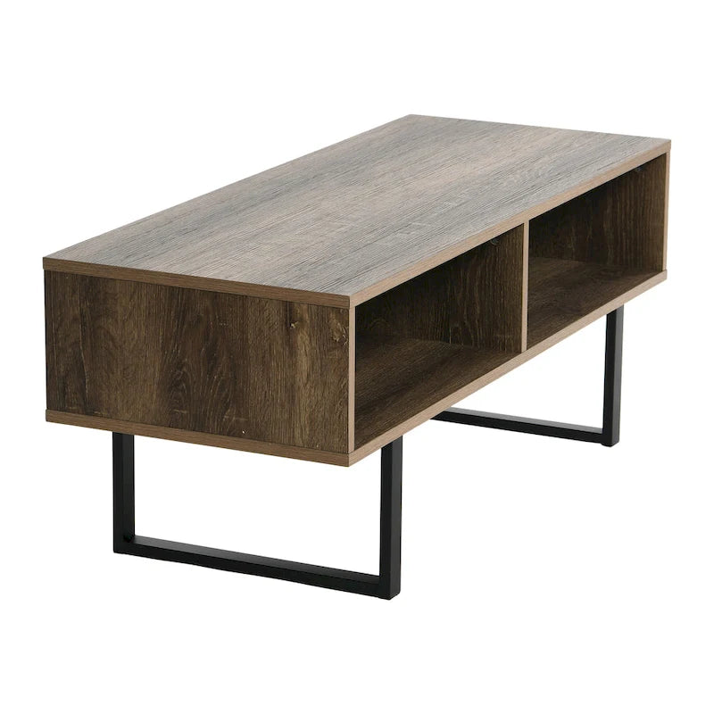 Rectangular TV Stand Coffee Table and Storage - 15.8L x 39.4W x 15.8H