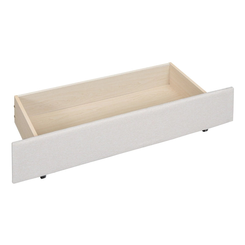 Upholstered Platform Bed with 2 Drawers and 1 Twin XL Trundle