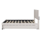 Upholstered Platform Bed with 2 Drawers and 1 Twin XL Trundle