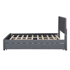 Upholstered Platform Bed with 2 Drawers and 1 Twin XL Trundle