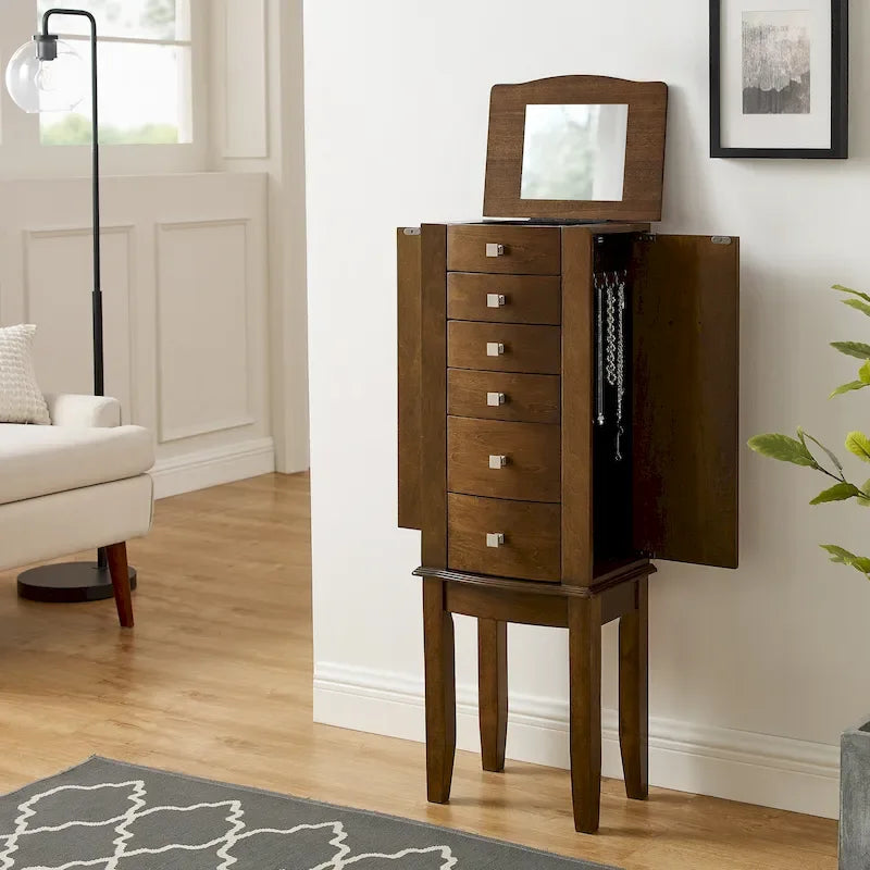 Jewelry Armoire with Mirror