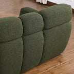 64.96 length ,35.83 deepth ,human body structure for USA people, marshmallow sofa,boucle sofa ,2 seater, BEIGE BOUCLE