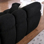 64.96 length ,35.83 deepth ,human body structure for USA people, marshmallow sofa,boucle sofa ,2 seater, BEIGE BOUCLE