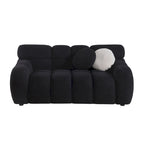 64.96 length ,35.83 deepth ,human body structure for USA people, marshmallow sofa,boucle sofa ,2 seater, BEIGE BOUCLE