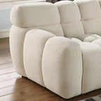 64.96 length ,35.83 deepth ,human body structure for USA people, marshmallow sofa,boucle sofa ,2 seater, BEIGE BOUCLE