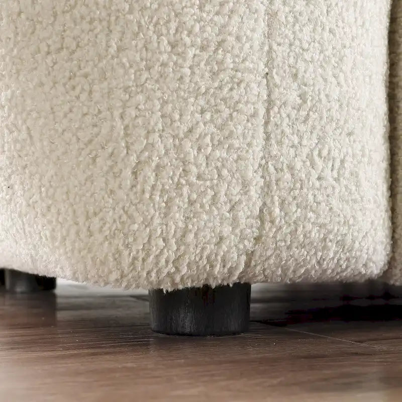 64.96 length ,35.83 deepth ,human body structure for USA people, marshmallow sofa,boucle sofa ,2 seater, BEIGE BOUCLE