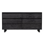 Wood Panel 6 Drawer Dresser