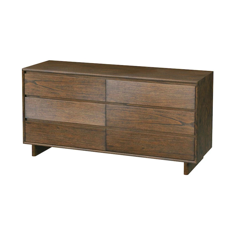 Wood Panel 6 Drawer Dresser