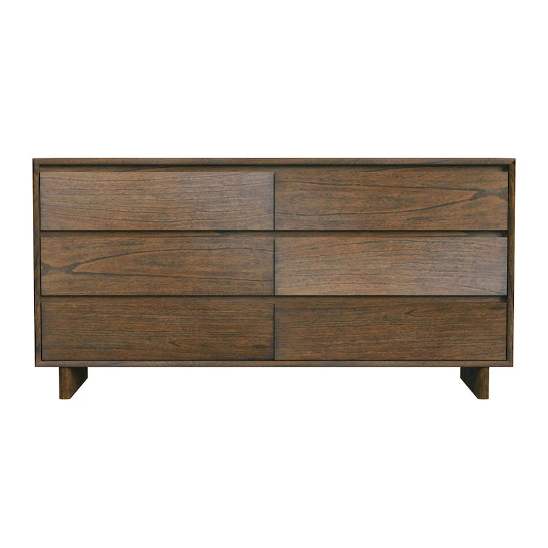 Wood Panel 6 Drawer Dresser