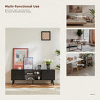 TV Stand, Mid Century Modern TV Stand for 55/60 inch TV, Farmhouse TV Stand, Entertainment Center for Living Room