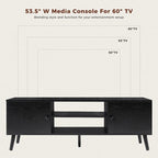 TV Stand, Mid Century Modern TV Stand for 55/60 inch TV, Farmhouse TV Stand, Entertainment Center for Living Room